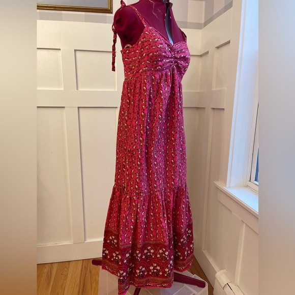 C&C California Dresses & Skirts - C & C California Cotton Floral Pink Maxi Dress Size Small